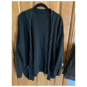 Women’s Black Large Cardigan Knit